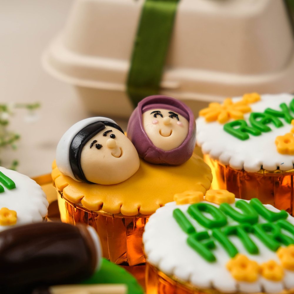 Decorated celebration cookies, close up
